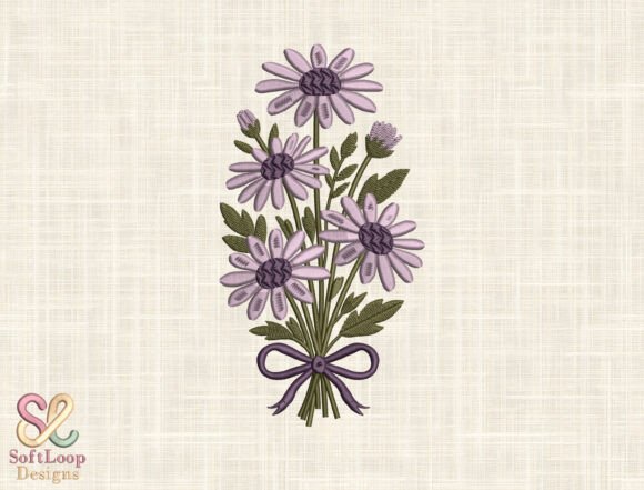 Daisy Bouquet Embroidery Design
