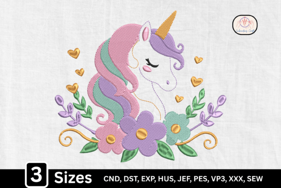 Floral Cute Unicorn