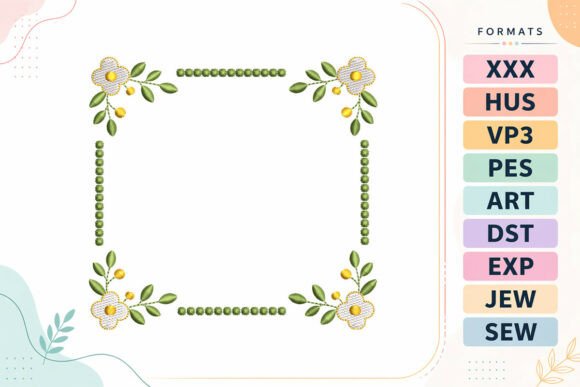 Floral Square Frame