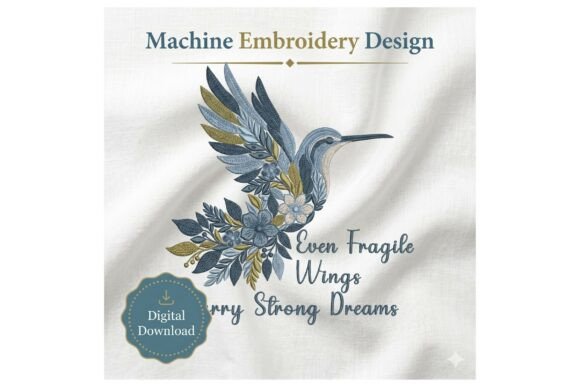 Hummingbird Floral Quote