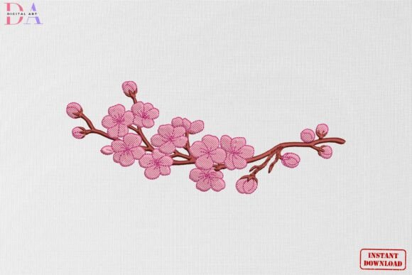 Pink Sakura Blossom Branch Beauty