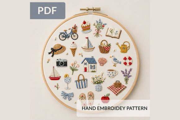 Summer Cottagecore Hand Embroidery Patte