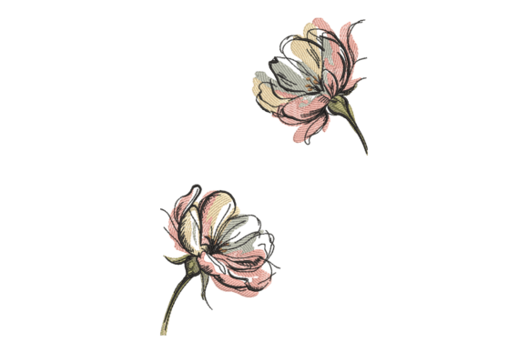 Vintage Sketch Flowers: A Seasonal Embroidery Staple
